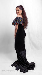 Onyx Royal Off-Shoulder Gown
