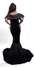 Onyx Royal Off-Shoulder Gown