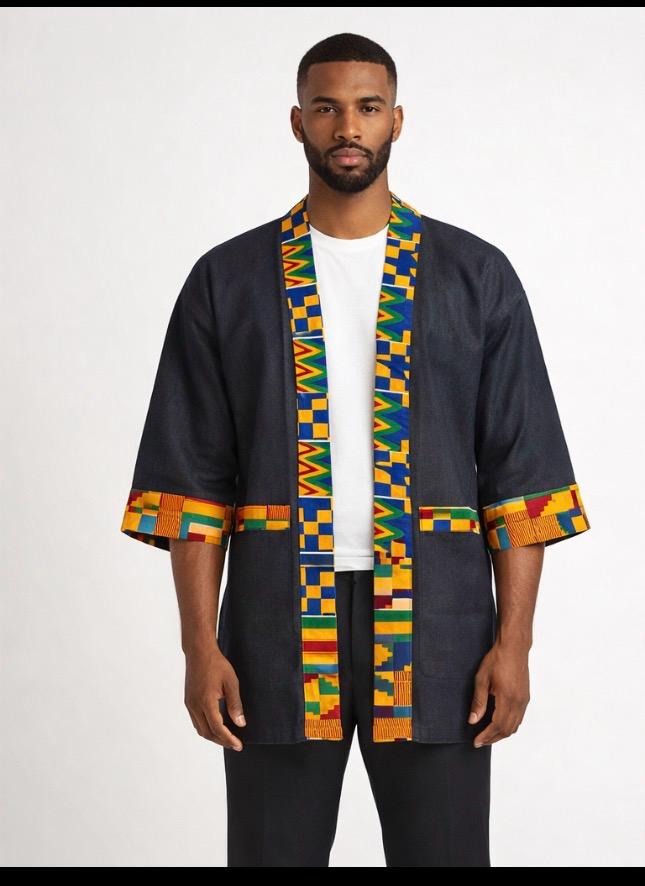 Afro Denim Kimono