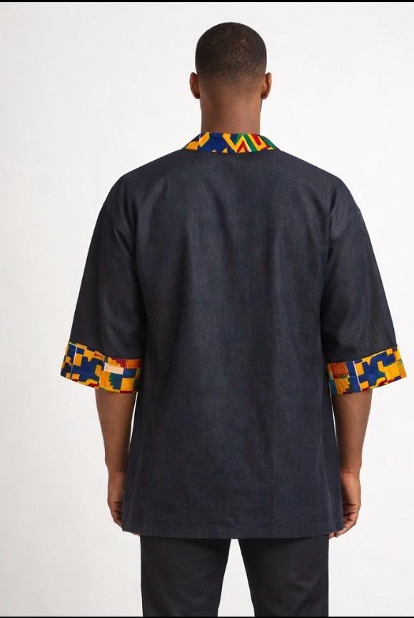 Afro Denim Kimono