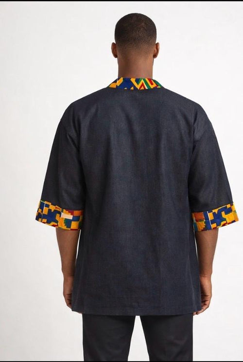 Afro Denim Kimono