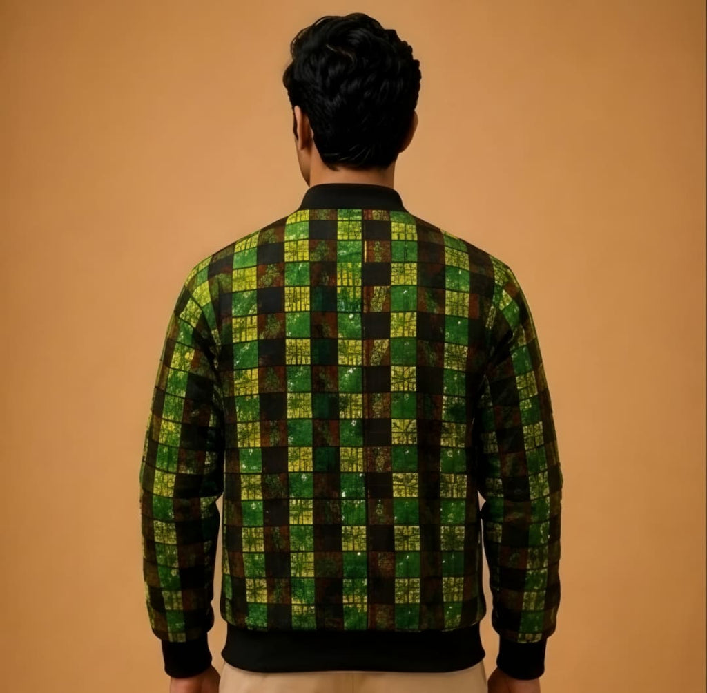Avant-Garde Emerald Luxe Bomber Jacket