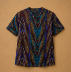Royal Indigo Labyrinth Luxe V-Neck Tunic