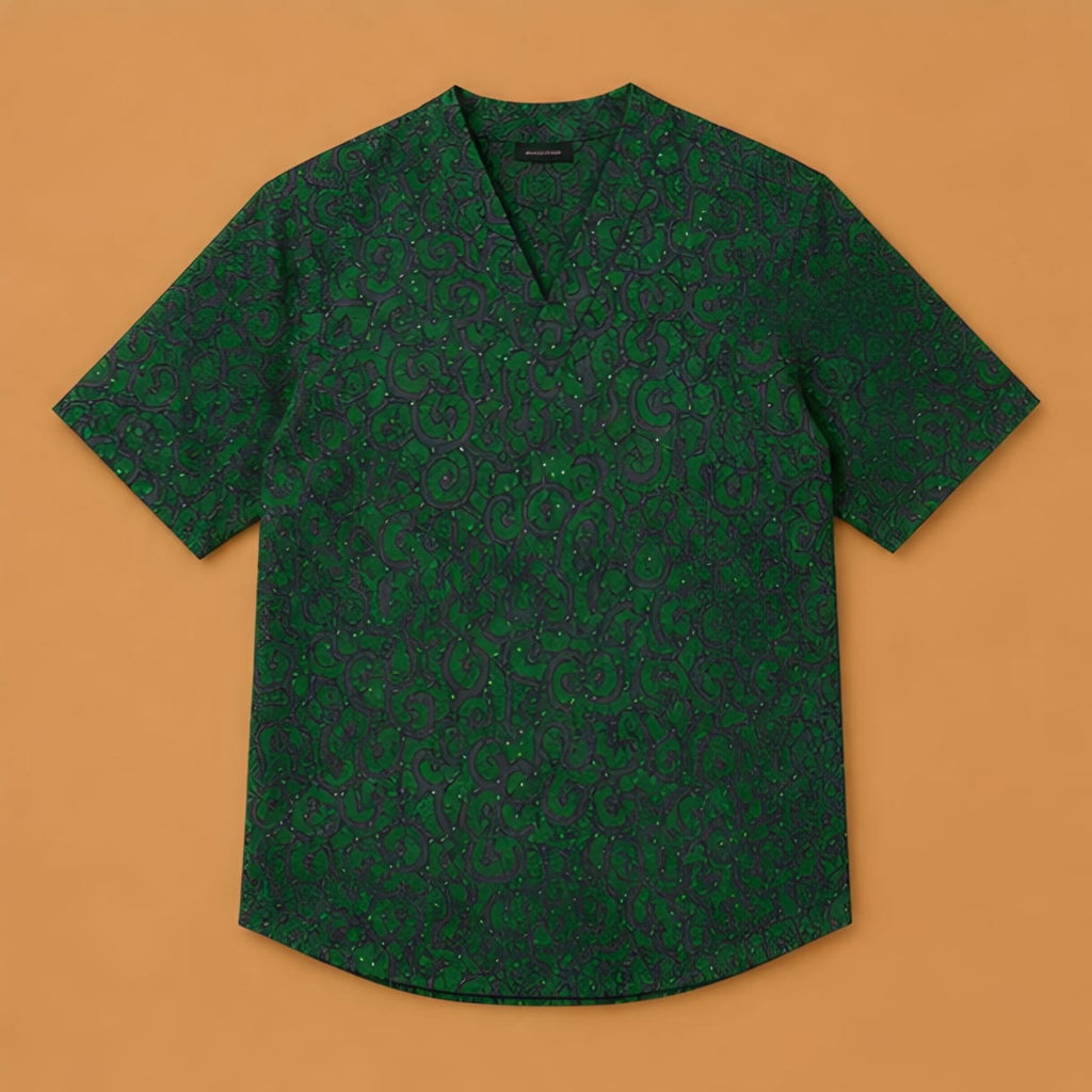 Jade Labyrinth Luxe V-Neck Tunic