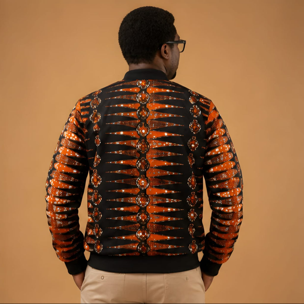 Obsidian Amber Luxe Bomber Jacket