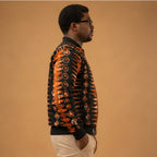 Obsidian Amber Luxe Bomber Jacket