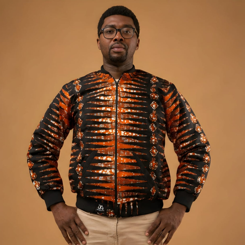 Obsidian Amber Luxe Bomber Jacket