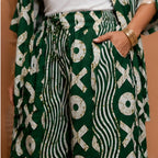 Luxury African Print Two-Piece Kimono Trouser Set