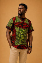 Men's Modern Ankara Print Tunic Shirt